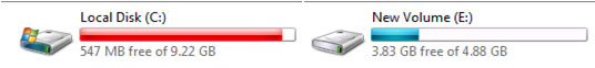 Windows 7 low disk space